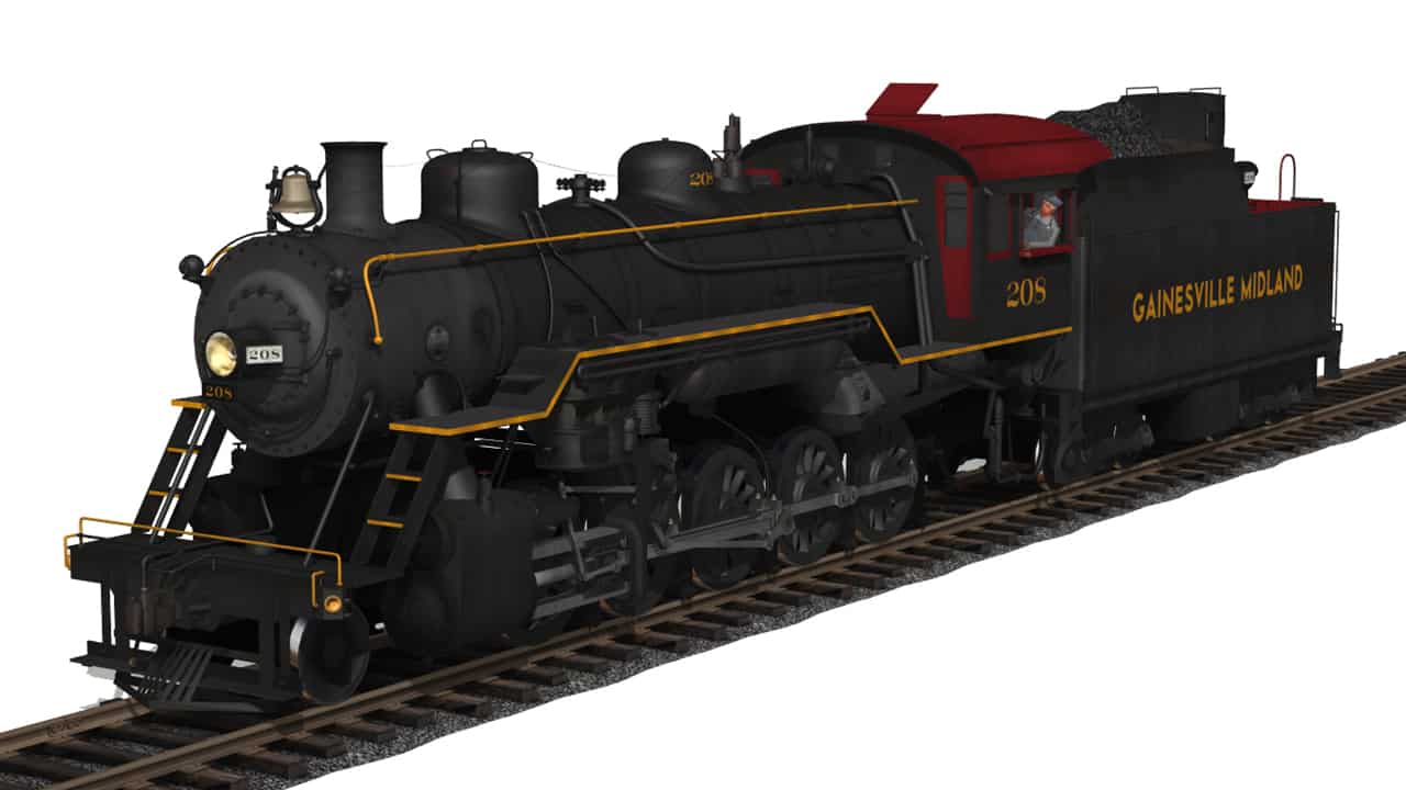 Locomotora de vapor Gainesville Midland 2-10-0 #208